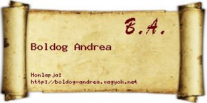 Boldog Andrea névjegykártya